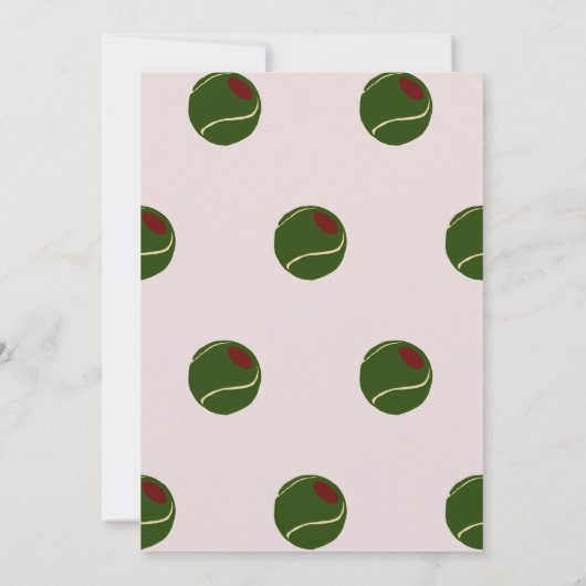 Tennis verjaardagsfeestje kaart (Achterkant)