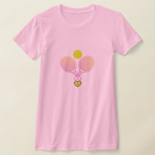 "Tennis Vibes" T-Shirt avec Raquette – Simple & Sl