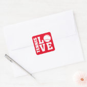 Tennis Vierkante Sticker (Envelop)