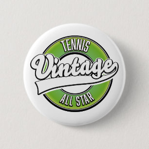 Tennis Vintage All star logo Ronde Button 5,7 Cm