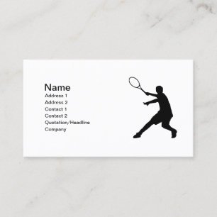 Tennis visitekaartjes    ontwerp