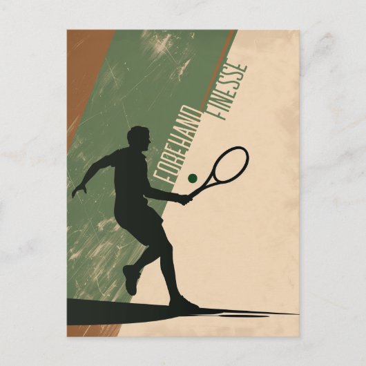 Tennis Voorhand Briefkaart (Voorkant)