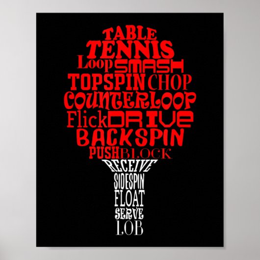 Tennis Wachtcloud Poster (Voorkant)