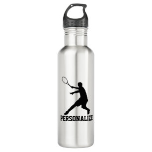 Tennis waterfles met gepersonaliseerde naam waterfles 