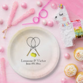 Tennis Wedding Persoonlijk Papieren Bordje (Feest)