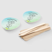 Tennis Wedding Theme Green Hand Fan Handwaaier (Niet-gemonteerd)