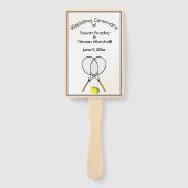 Tennis Wedding Theme Handwaaier (Voorkant)