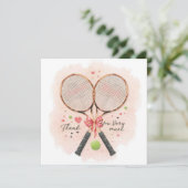 Tennis wedding with racket and love hearts (Staand voorkant)