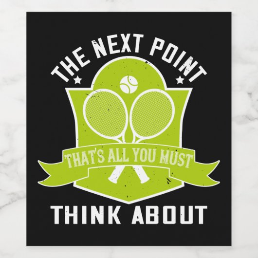 Tennis - wijn etiket (Enkel label)