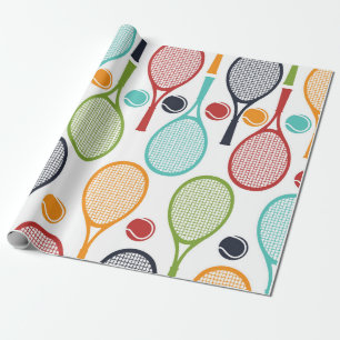 Tennis Wrapping Paper for Tennis Gift and Party Cadeaupapier