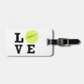Tennis Yellow Ball Love Name Bagagelabel (Voorkant horizontaal)