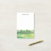 Tennisbaan aquarel post-it® notes (Op bureau)