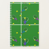 Tennisbaan en tennisrackets planner (Voorkant)