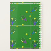 Tennisbaan en tennisrackets planner (Achterkant)