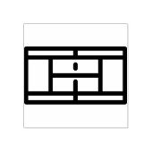 tennisbaan 	rubberstempel (Afrduk)