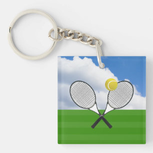 Tennisbaan & TENNIS RACKETS Sleutelhanger