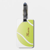 tennisbal bagagelabel (Achterkant verticaal)