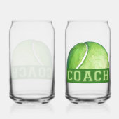 Tennisbal coach glaswerk blikvorm glas (Achterkant)