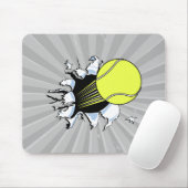 tennisbal door muismat (Met muis)