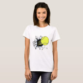 tennisbal door t-shirt (Voorkant volledig)