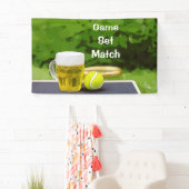 Tennisbal en glas bier wedstrijd spandoek (Insitu)