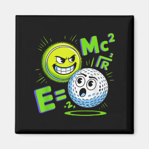 Tennisbal en golfbal duo wiskunde magneet