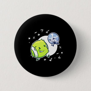 Tennisbal en golfbal duo wiskunde ronde button 5,7 cm