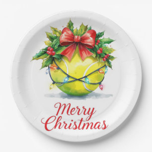 Tennisbal Kerst Papieren Bordje