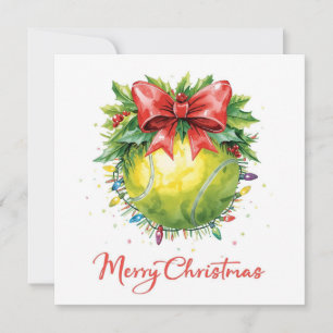Tennisbal Kerstmis Vakantie Feestdagenkaart