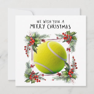 Tennisbal met kerst Lijst Feestdagenkaart