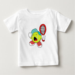 Tennisbal met Tennis racket