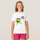Tennisbal met Tennis racket T-shirt (Voorkant volledig)