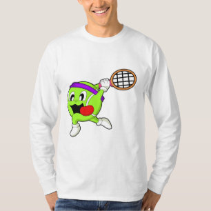 Tennisbal met Tennis racket T-shirt