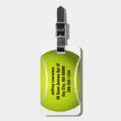 Tennisbal ontwerp bagagelabels (Voorkant verticaal)