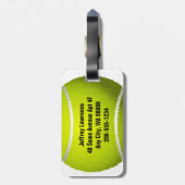 Tennisbal ontwerp bagagelabels (Achterkant verticaal)