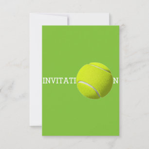 Tennisbal op maat 12.7 cm x 8.9 cm uitnodigingen
