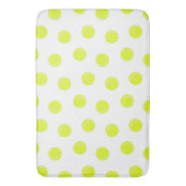 Tennisbal Patroon Geel Wit Badmat (Voorkant Verticaal)