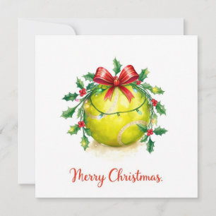 Tennisbal Prettig Kerstfeest Feestdagenkaart