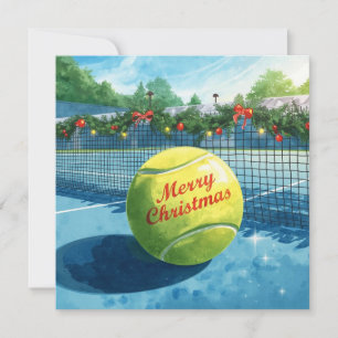 Tennisbal Prettig Kerstfeest Feestdagenkaart