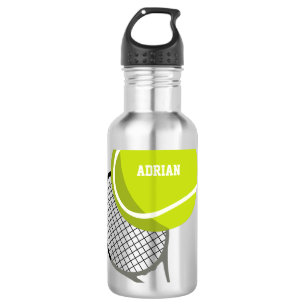 Tennisbal & Racket Personalized Waterfles