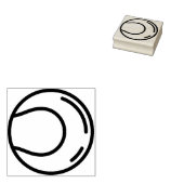 tennisbal 	rubberstempel (Gestempeld)