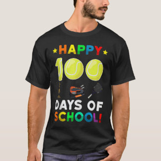 Tennisbal Sport I Kicked 100 dagen school onderwij T-shirt