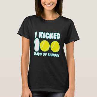 Tennisbal Sport Ik Trapte 100 Dagen School Onderwi T-shirt