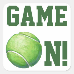 Tennisbal Vierkante Sticker