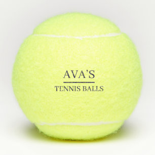 Tennisballen met gepersonaliseerde naam