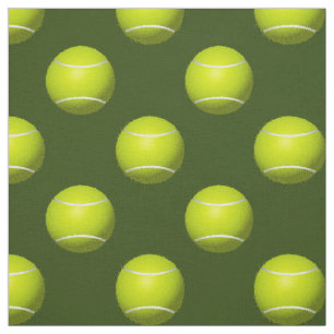 Tennisballen op groen patroon stof