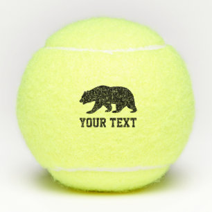 Tennisballen op maat met cool logo van een grizzly