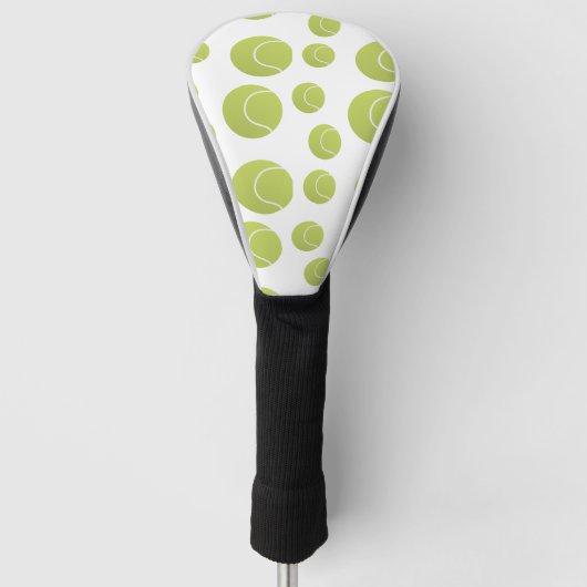 tennisballen patroon golfheadcover (Voorkant)
