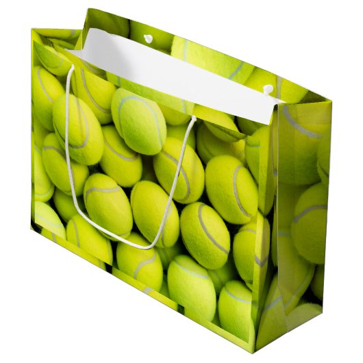 Tennisbalpatroon Groot Cadeauzakje (Voorkant Gekanteld)