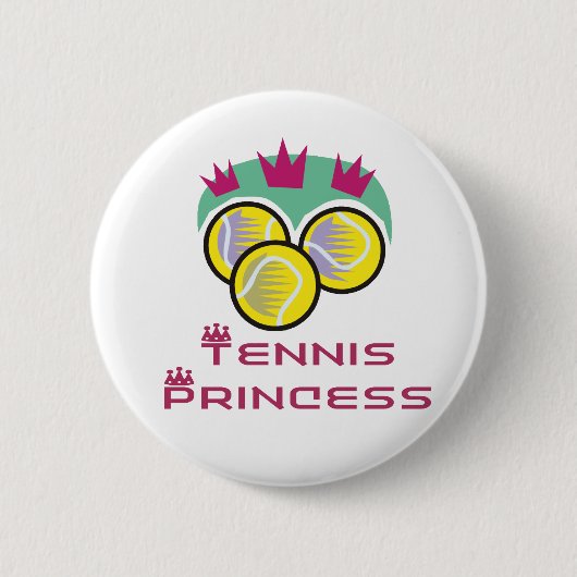 TennisChick Princess Ronde Button 5,7 Cm (Voorkant)
